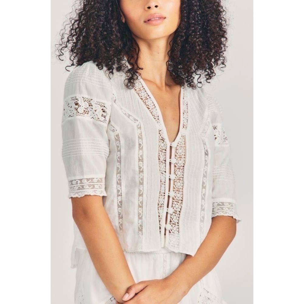 LoveShackFancy Gavilan Top Medium